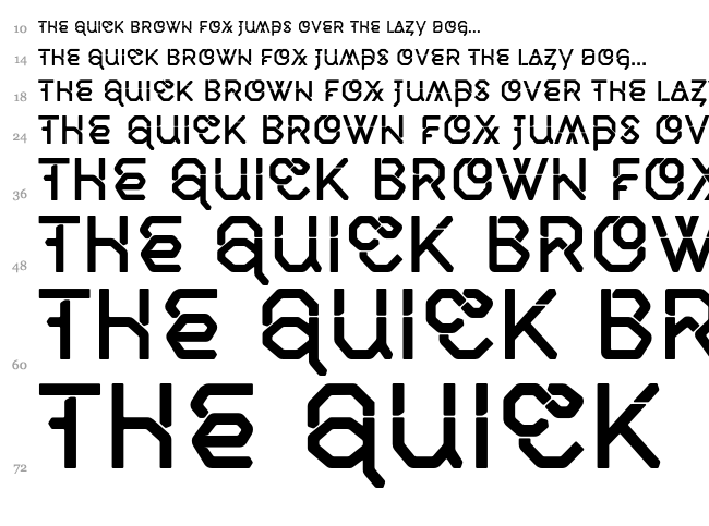 Middlecase Next font waterfall